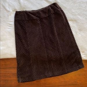 Brown Limited 100% Cotton Corduroy Skirt size 8